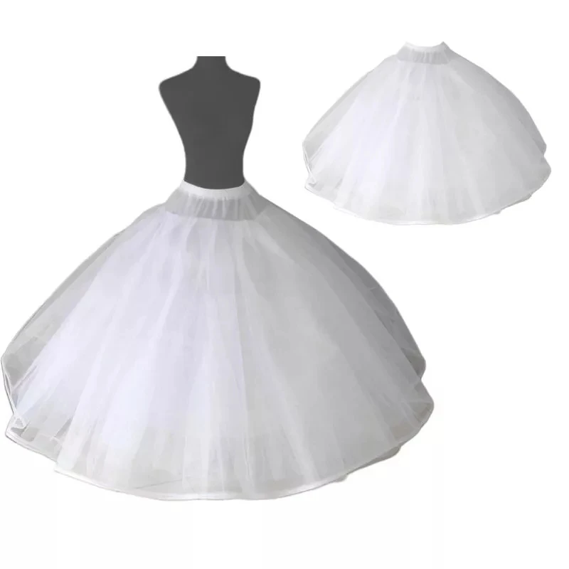 

Tulle Ball Gown Bridal Wedding Dress Petticoat with No Rings Evening Prom Crinoline Half Slip Puffy Underskirt