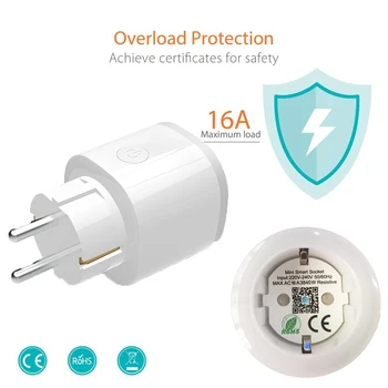 

M5 Smart WIFI EU Socket Tuya Life App LED Light Switch Voice Controller For Amazon Alexa Google Home Mini IFTTT Intelligence