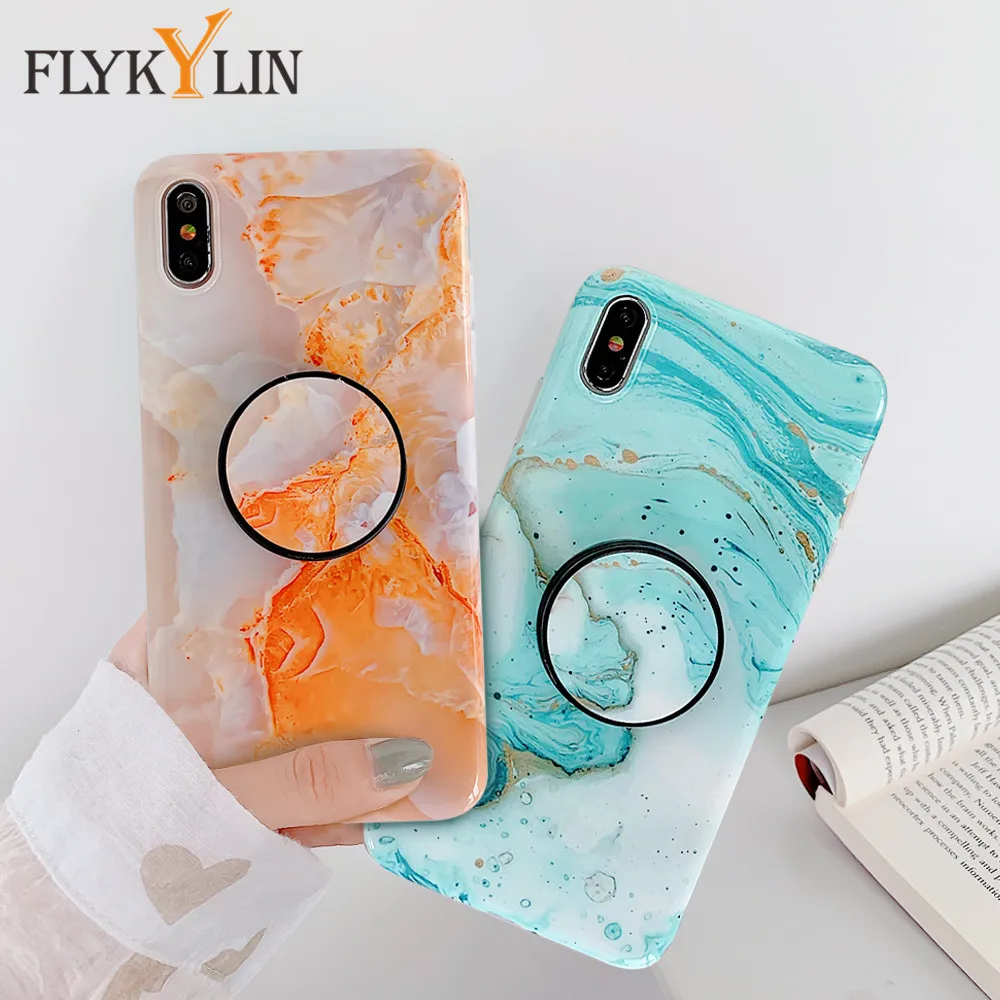 FLYKYLIN Гладкий мраморный чехол для Huawei P40 P30 Lite Pro задняя крышка на Мягкий ТПУ