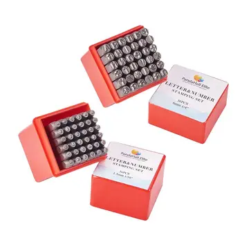 

36Pcs Steel Metal Punch Capital Letter Number Stamp Stamping Tools Kit With Case 1.5mm/6mm
