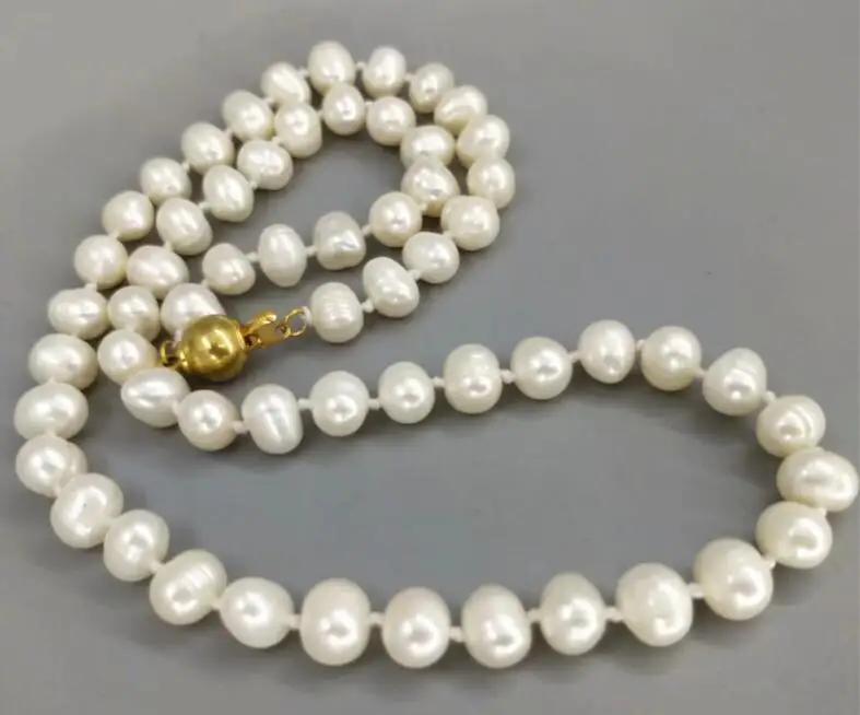 Ювелирное жемчужное ожерелье из натурального пресноводного жемчуга 6-7 мм