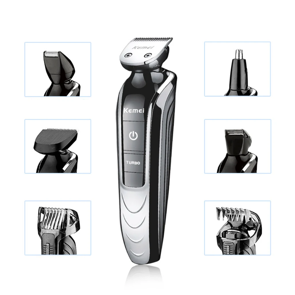 Kemei KM 1832 5 in 1 Hair Trimmer Rechargeable Hair Clipper Beard Shaver Razor Cordless Hair Cutting Machine for Men Adult Kids
