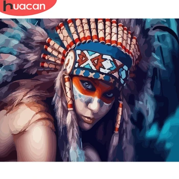 

HUACAN DIY Pictures By Number Kits Girl Hand Painted Paintings Art Painting By Numbers Figure Drawing On Canvas Gift Home Decor