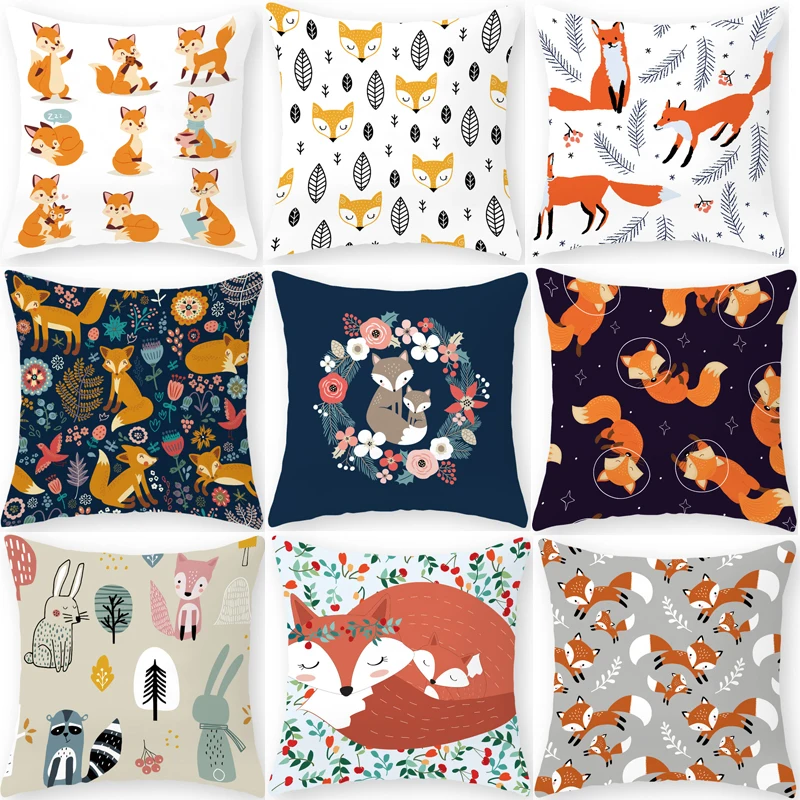 Наволочки с изображением лисы On декоративные дикие подушки для индивидуальные