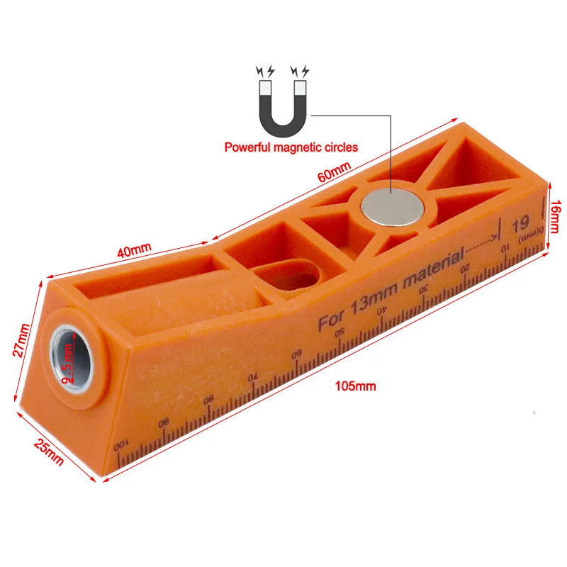 Woodworking Angled Hole Locator Drill With Guide Hole Fixture