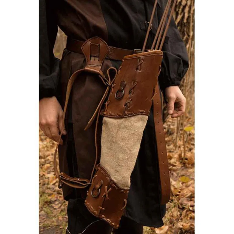 Кожаный держатель для стрел средневековый Archer Hunter наплечная поясная колючая
