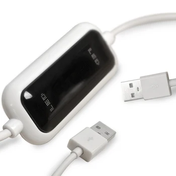

USB 2.0 Bridge PC To PC Notebook Link Sync Laptop Data Cable File Transfer Copy Direct Online Share LED Display High Speed