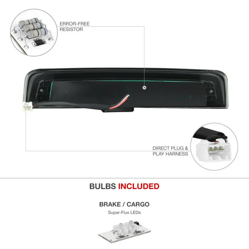 Подходит для Dodge для Ram 2009- 1500 2500 3500 полный светодиодный Грузовой Кабины 3-й третий тормозной задний фонарь