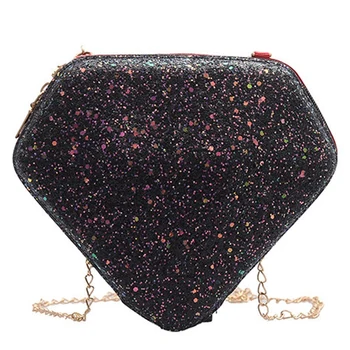 

Sequins Bags for Women Diamond Shape Chain Shoulder Bag Cute Crossbody Bag Women Messenger Bags