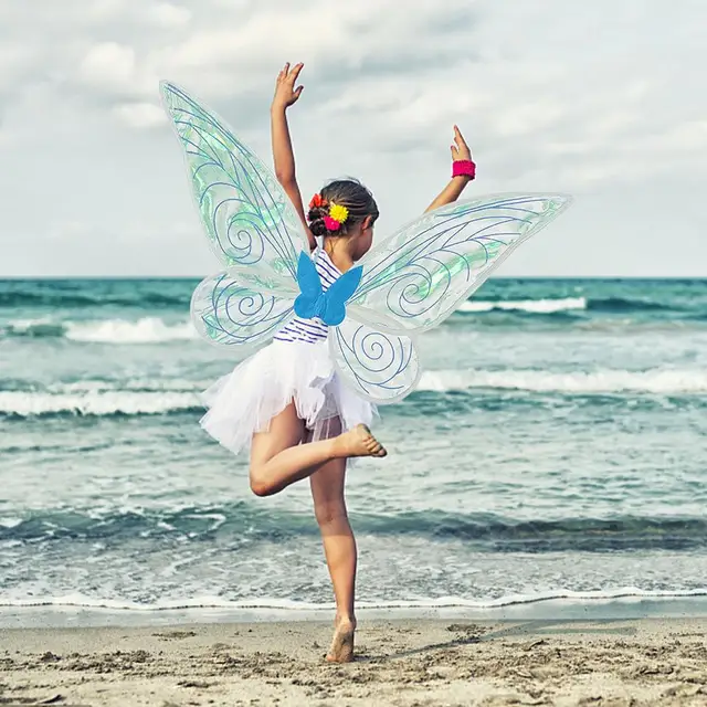Fairy Elf Princess Angel Wings For Women Girls Halloween Party Cosplay Costumes Butterfly Wings Stage Performance Photography 4