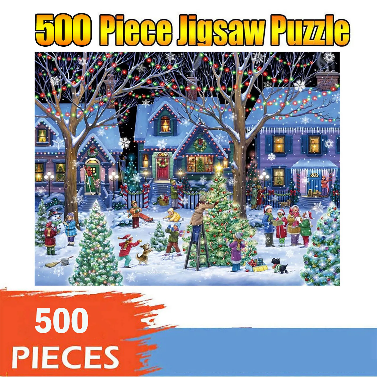 

2021 NEW 500pcs Puzzle Large Adult Children's Casual Paper Common оловоломка Festival Gift Virtual Puzzle Christmas Freeship