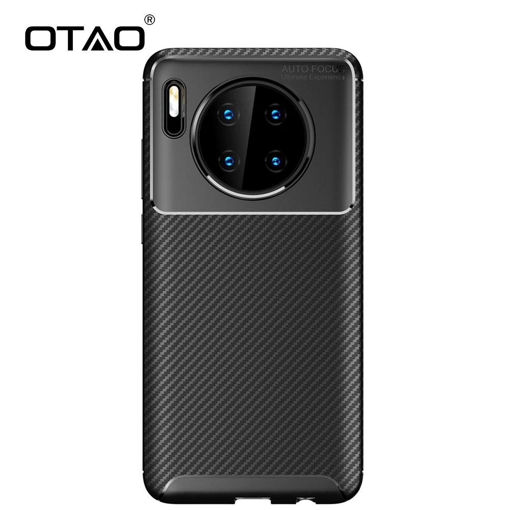 OTAO Soft Silicone Case For Huawei Mate 20 30 Pro P20 P30 Lite Plain Carbon Fiber Honor 8X 10i Nova 5i Shockproof Cover | Мобильные