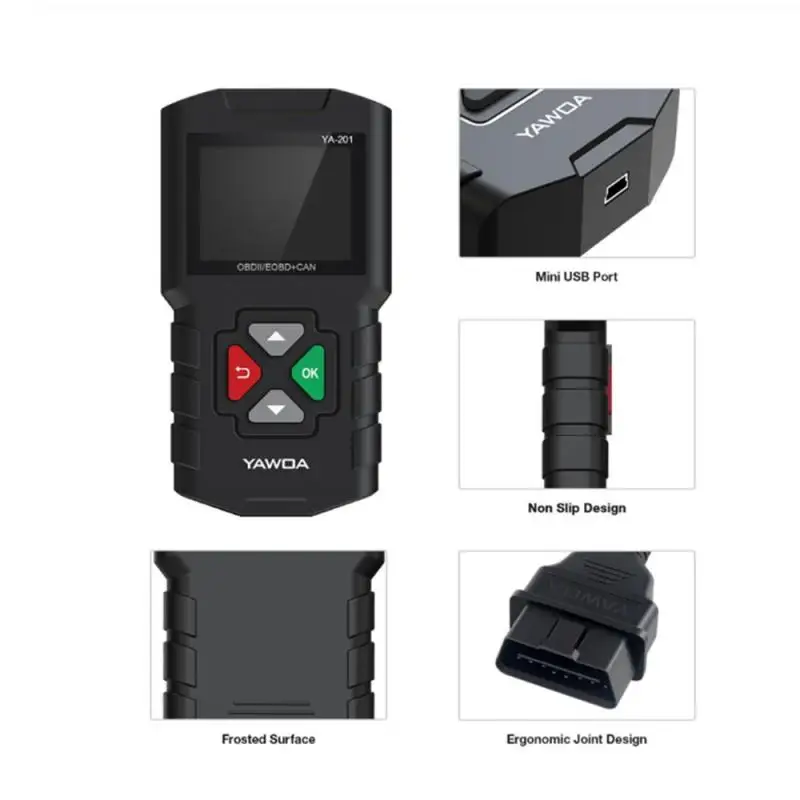 YA-201 OBD2 Scanner Auto Auto Diagnose Werkzeug OBDII Motor Fehler Code Reader Scan Werkzeuge auto zubehör für 12V autos YA-201 OBD2 Scanner Auto Auto Diagnose Werkzeug OBDII Motor Fehler Code Reader Scan Werkzeuge auto zubehör für 12V autos