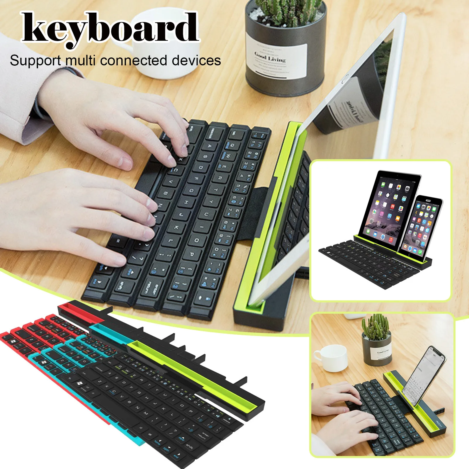 Office Keyboard Foldable Wireless Bluetooth Mini Laptop Touchpad Iphone For Android Windows | Компьютеры и офис