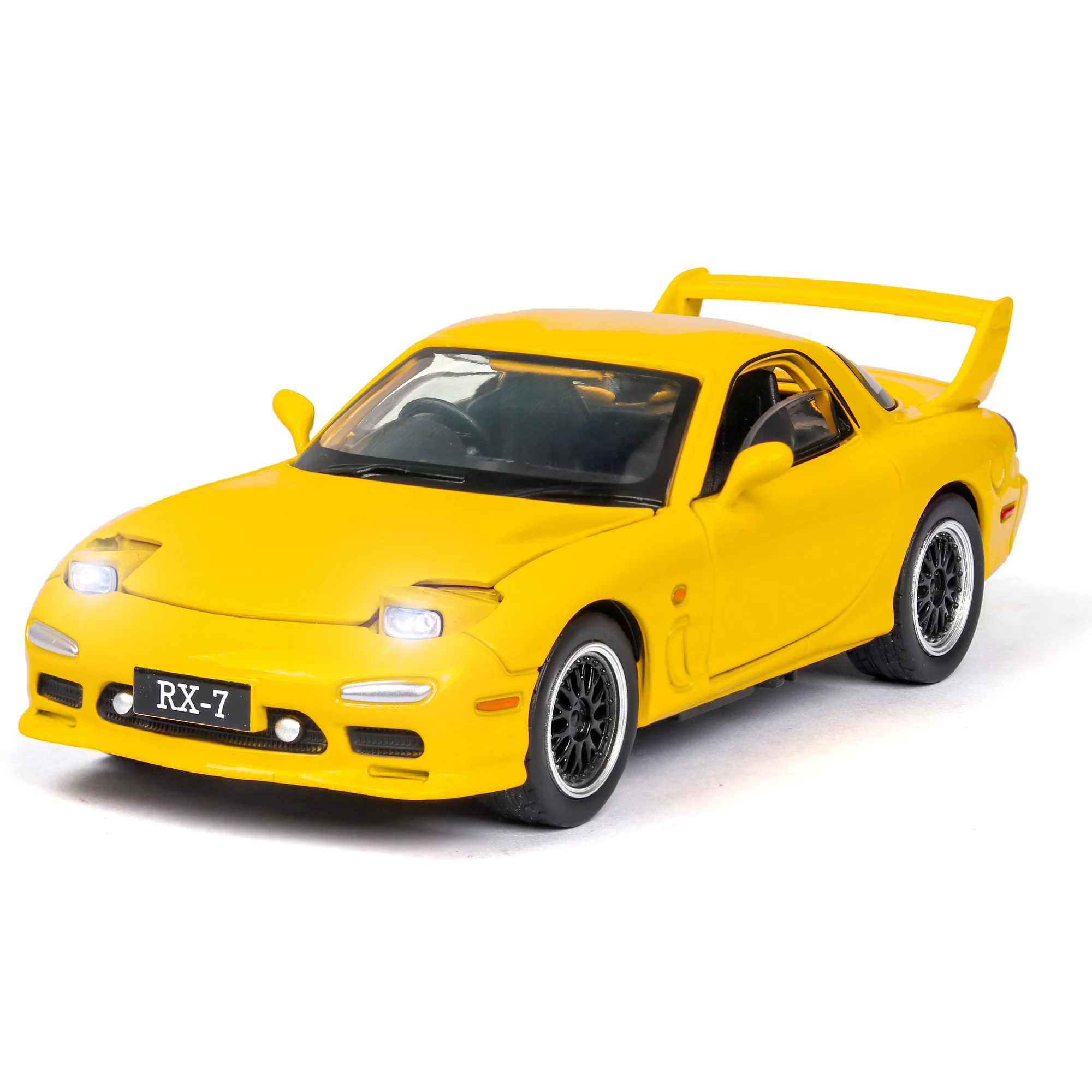 1:32 новый симулятор автомобиля Mazdas RX-7 модель со звуком светильник сплав