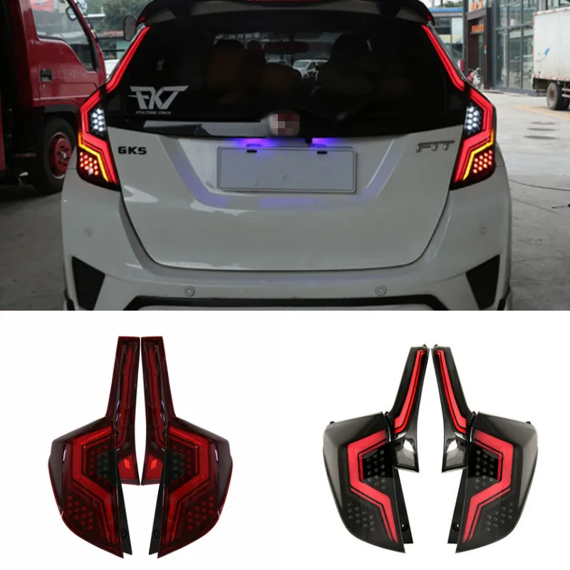 

Rear Fog Lamp + Brake Light + Reverse + Dynamic Turn Signal Car LED Tail Light Taillight For Honda JAZZ FIT GK5 2014 - 2018