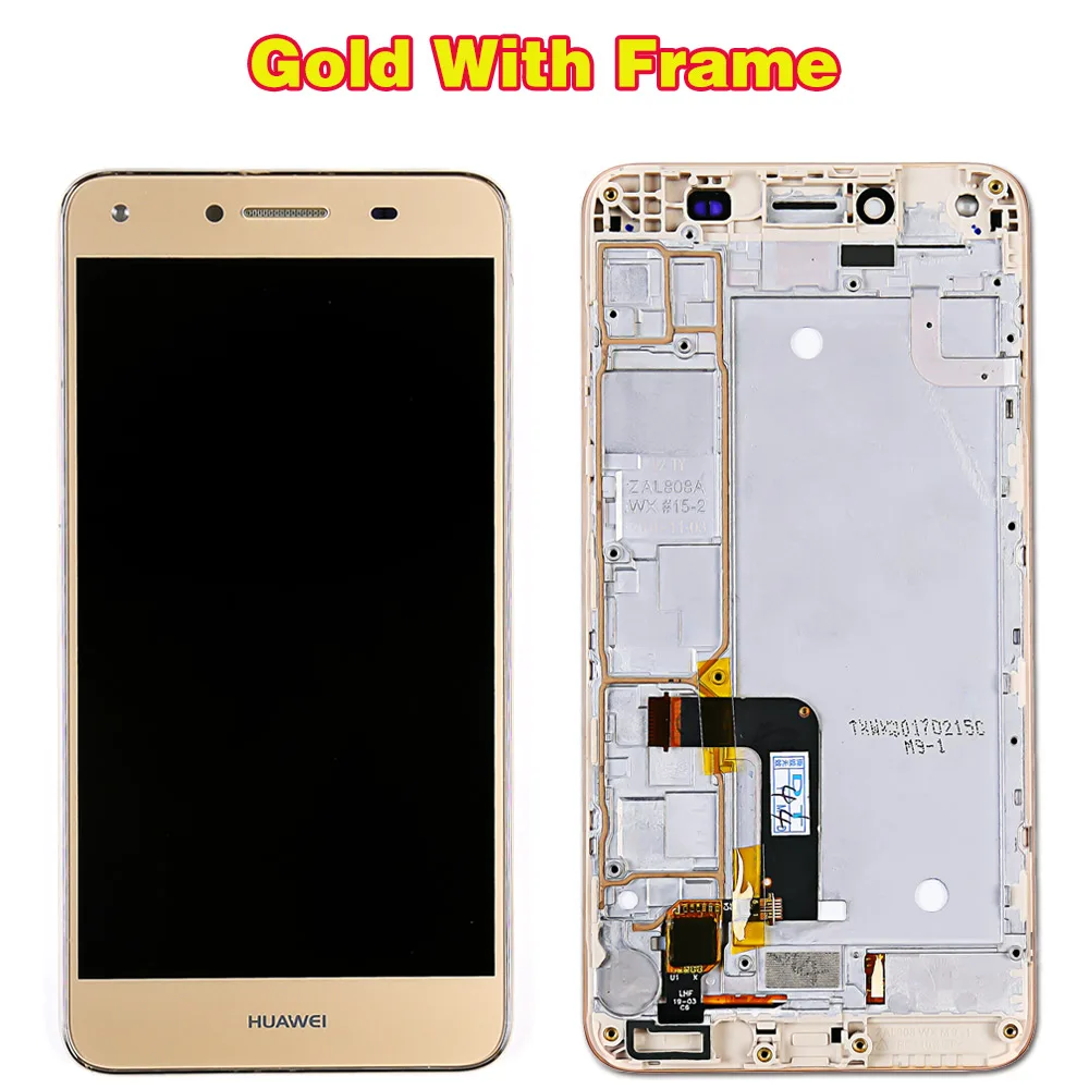 Для Huawei Honor 5A Y6 II Compact LYO-L01 LYO-L21 ЖК-дисплей 5,0 дюймов сенсорный экран 1280*720 дигитайзер сборка рамка+ бесплатный инструмент - Color: Gold With Frame