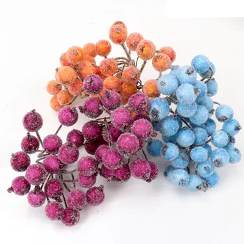 

12pcs Artificial Flower Christmas Xmas Foam Berry Bacca Bouquet For Wedding DIY Scrapbooking Decorative Wreath Fake Flowers