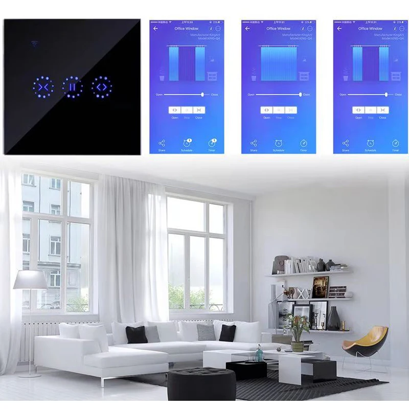 ЕС plug WiFi Электрический сенсорный пульт дистанционного управления для штор