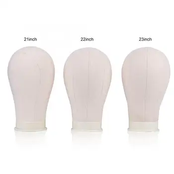 

21/22/23 inch Canvas Head Wig Model Making Mannequin Head Hat Headwear Cap Display Manikin Model Hair Accessories