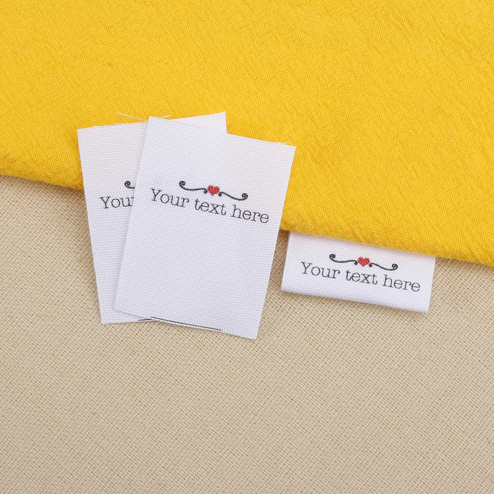 

Custom Sewing label, Logo or Text - fold Tags, Personalized Brand , Customized with Your Business Name (MD3079)