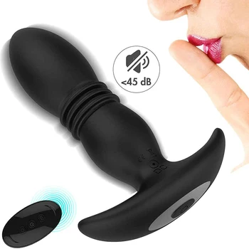 Anal Vibrator Telescopic Vibrator Male Prostate Massager Wireless Remote Control Dildo Butt Plug Vibrator Anal Sex Toys For Men 5