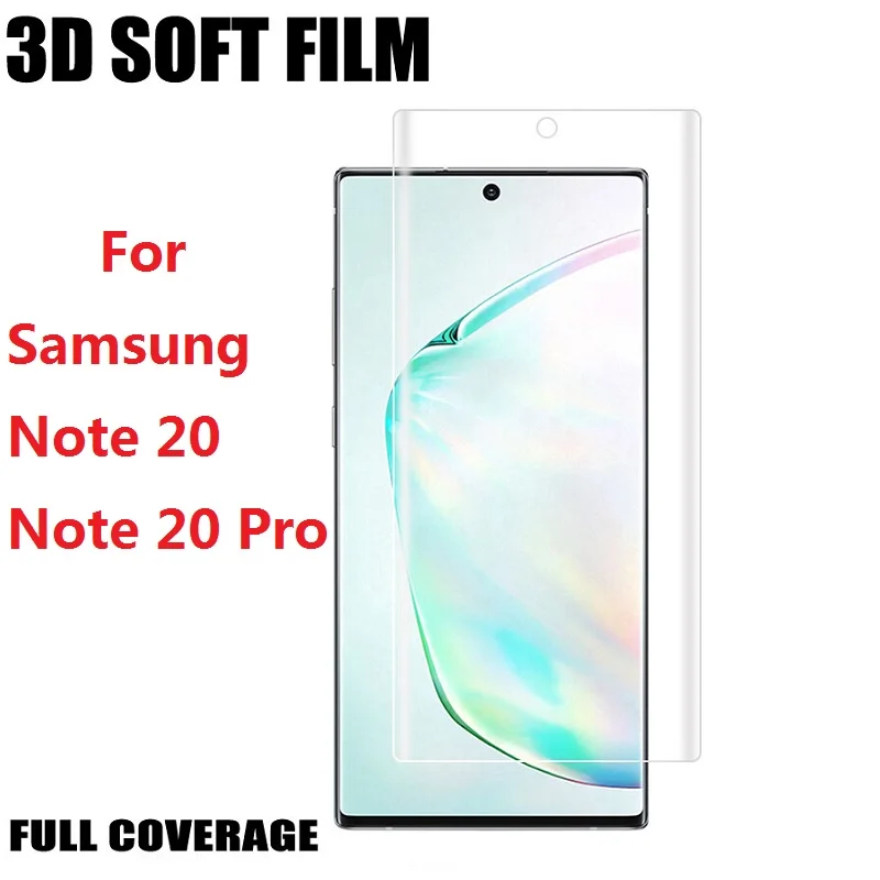Мягкая защитная 3d пленка для Samsung Galaxy Note 20 Pro S20 нанопленка S10 Plus Lite s10e не