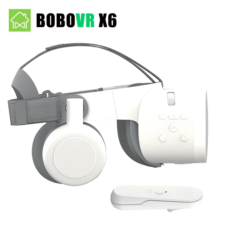 With remote Bobovr X6 виртуальной реальности все в одном бинокль виртуальной реальности 2,5 k HD VR гарнитура Android 3d очки шлем погружения 5,5 'Lcd Wifi Bt4.2 - Цвет: With remote
