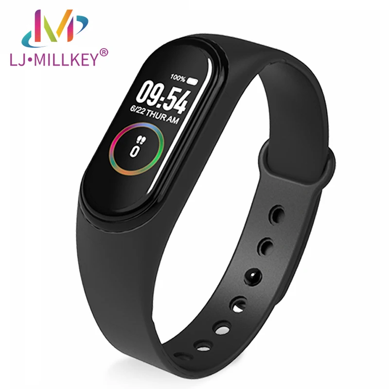 

M4 Sports Smart Watch Smartwatch Blood Pressure Heart Rate Monitor Women Men Fitness Wristband with Charger