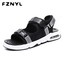 FZNYL; Новинка года; амортизирующие мужские сандалии на воздушной подушке; дышащая Уличная Повседневная летняя обувь; удобные мужские сандалии на плоской подошве; большие размеры