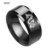 Uelf Punk Fashion Style Antique Retro Male Jewelry Viking Ring Female Black Dragon Amulet Vintage Norse Rune Rings For Women ► Photo 2/6