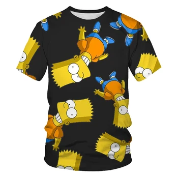 

Cartoon Anime Simpsons 3D Printing 2020 Summer T-shirt Men's Fashion Men's and Women's T-shirt Soft Texture Casual Fashion Men