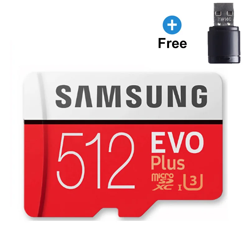 512GB-Card Reader SAMSUNG карта памяти Micro SD Card 64 Гб карты памяти EVO Plus 512 ГБ 100 МБ/с. C10 128 ГБ TF карта, 32 ГБ, 256 ГБ USB Флеш накопитель для смартфона - Емкость: 512GB-Card Reader