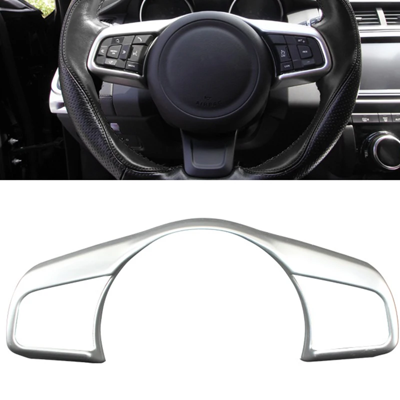 

ABS Chrome For Jaguar F-PACE fpace Styling 2016 2017 2018 Accessories Car Steering Wheel Button Frame Cover Trim Car Styling