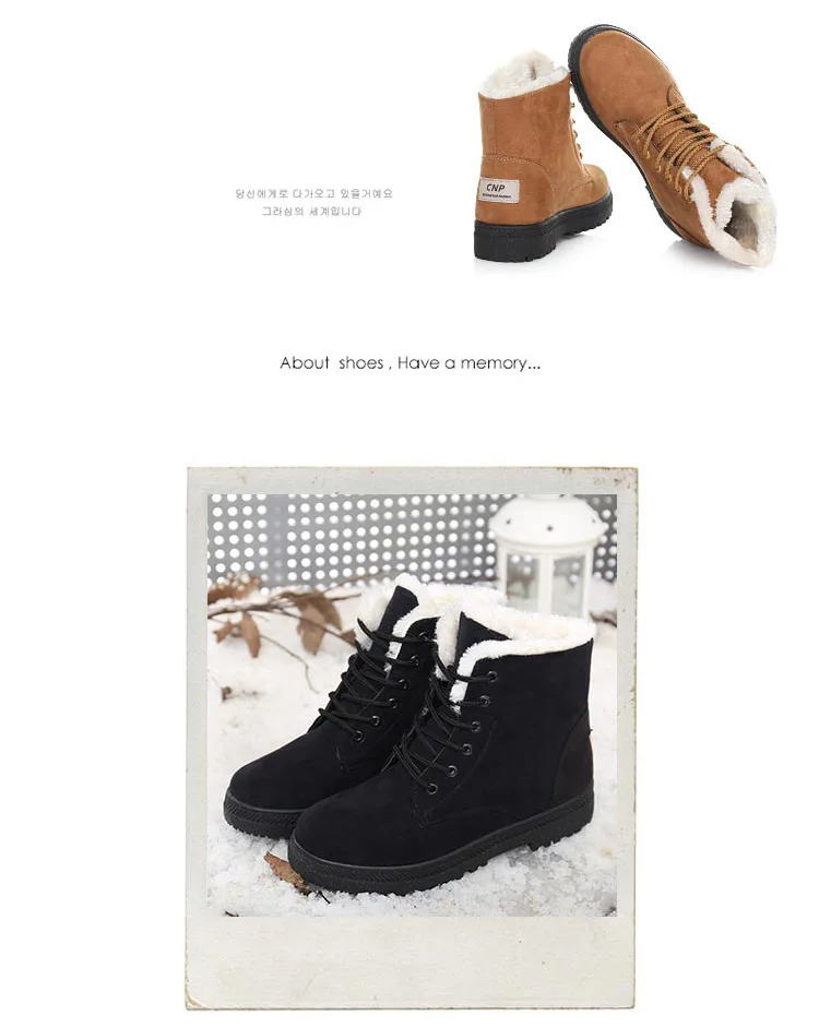 Зимняя обувь популярные стильные женские зимние ботинки на шнуровке теплые Нескользящие водонепроницаемые хлопковые ботильоны на плоской подошве со шнуровкой резиновая подошва