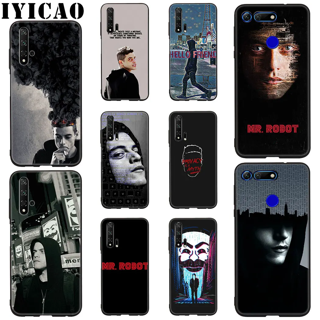 IYICAO Mr. Robot Silicone Soft Case for Honor View 20 8C 8X 8 9 10 Lite 6A 7C 7X 7A 9X Pro Note | Мобильные телефоны и