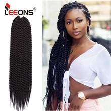 Leeons дешевые 2" Сенегальские твист плетение волос расширение Ombre синтетические 12 прядей/упаковка Гавана твист фиолетовый серый крючком волосы