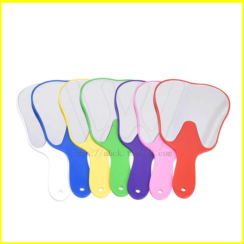 

7pcs Cute Handle Dental Mirror Tool Unbreakable Patient Hand Mirror