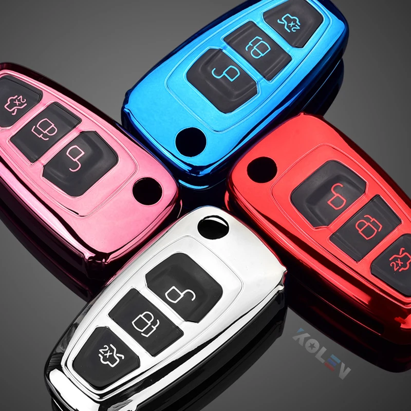 Custodia morbida per chiave a distanza per Auto in TPU per Ford Focus 2 3 MK2 MK3 Fiesta Mondeo Kuga Ecosport Ranger Auto Key Protect Holder Shell - H8052786aaefa48619615de689d2b9db3W