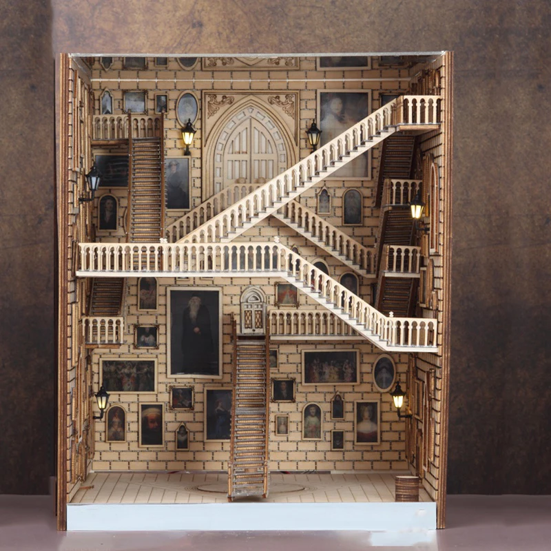 Diagon Alley (3 Storey) Book Nook - Insert Between Books/ DIY Self-Assemb