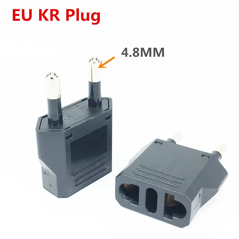 EU European KR Plug Adapter Japan China US To EU Travel Power Adapter ...