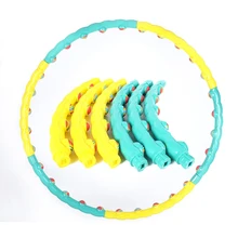 6 секций съемные спортивные кольца с радужным мячом, массажные, для фитнеса, обручи для женщин, для спортзала, тренировки, фитнес-круг, оборудование для фитнеса