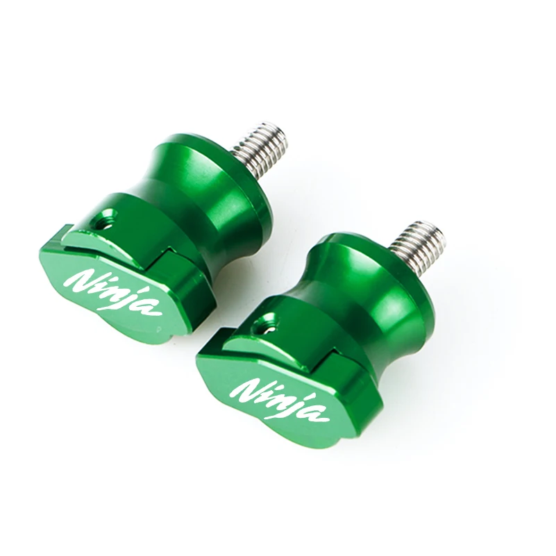 Для Kawasaki NINJA 250R/300R/400R/500/650R/750R мотоцикл 8 мм Стенд винты маятник Слайдеры Катушки стенд с винтами аксессуары - Цвет: Green