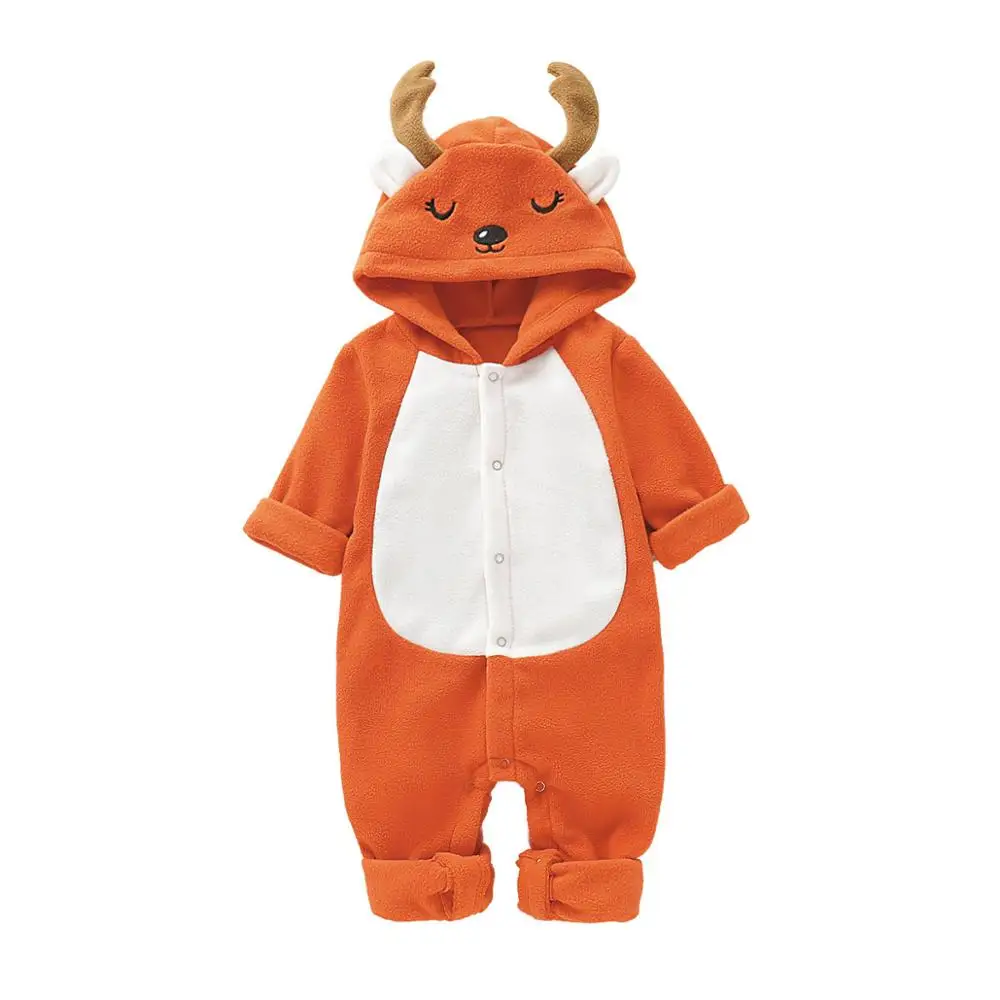 

Autumn New Born Baby Clothes Cute Cartoon Infant Kids Boys Girls Rompers Long Sleeve Toddler Hooded Overalls Children's Playsuit