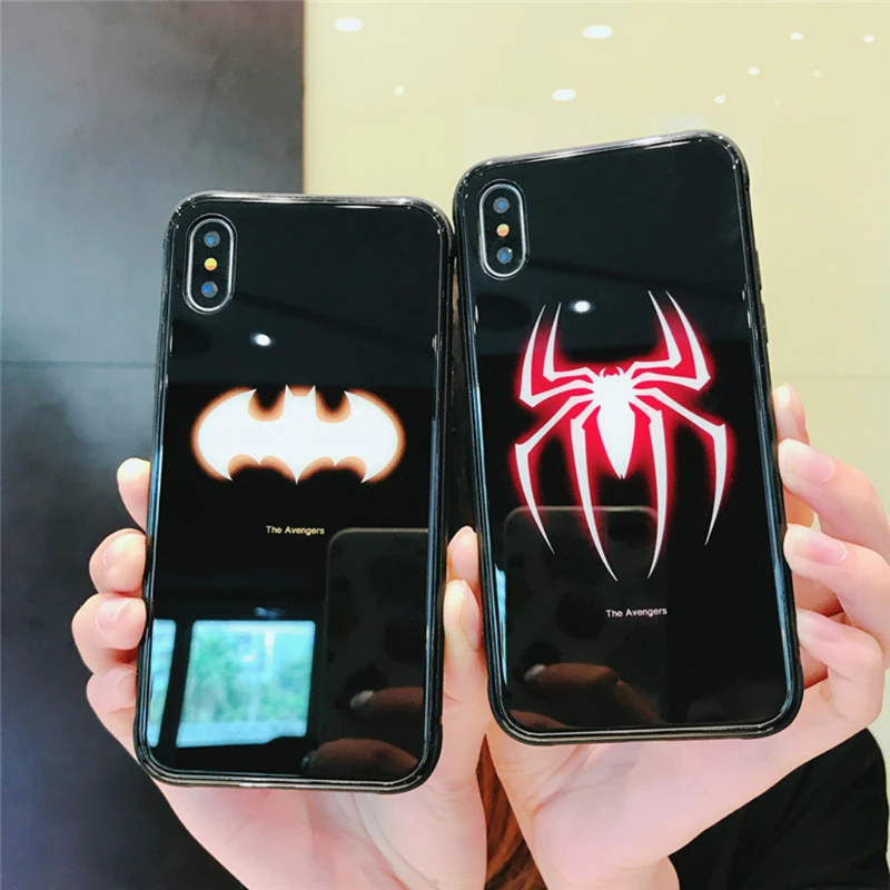 

KJYWX Strongest Planet Night Illuminated Glass Back Cover for iPhone XS MAX XR 6 6S 7 8 Plus Phone Case for iPhone XS Max XR 10