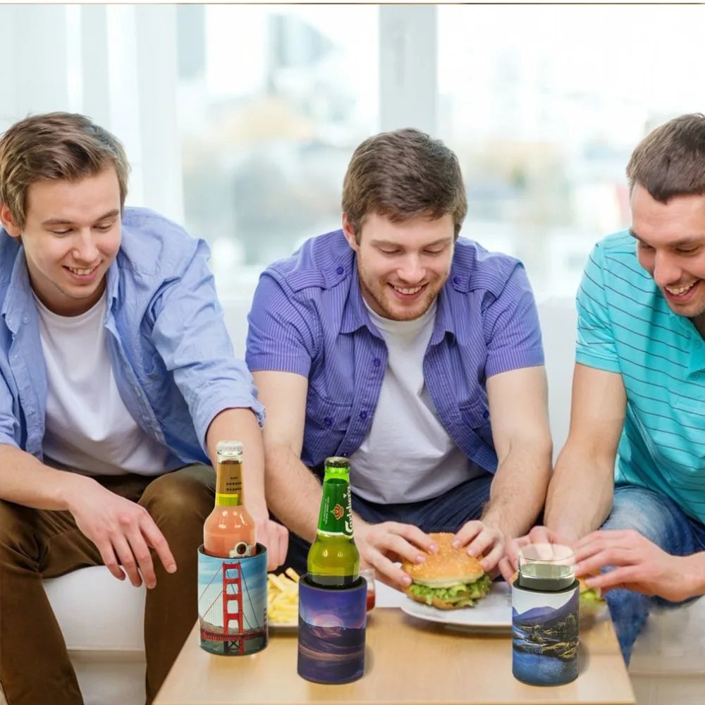 Бутылка koozie, держатель банки пива для свадьбы и вечерние украшения, как вечерние подарки, день рождения свадьбы пикника Посуда