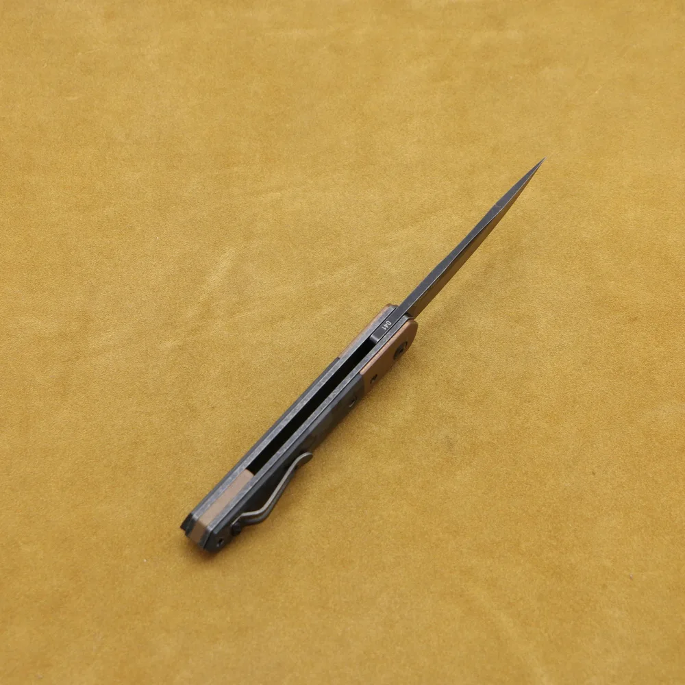 Новый нож Kanedeiia Kwaiken Flipper N690 лезвие из титановой меди/мрамора ручка CF для кемпинга