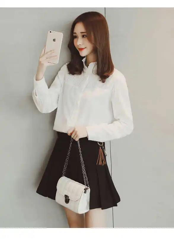 YZEGGO Tops à Manches Longues Chemises Texturées, Abricot, Taille S