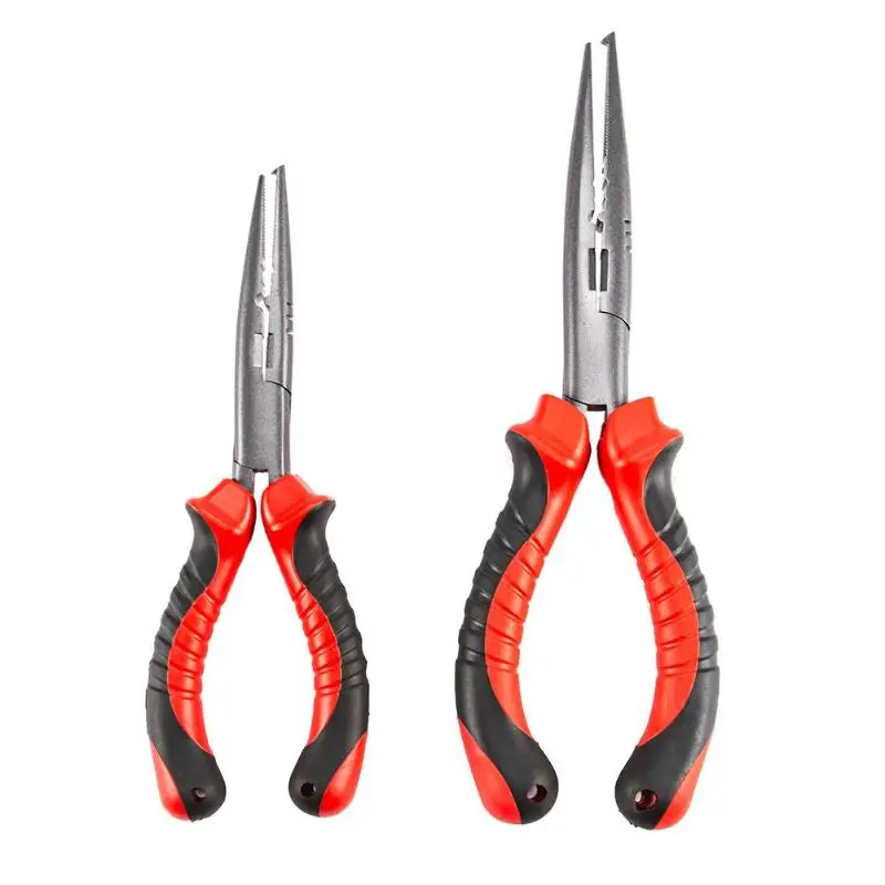 

Stainless Steel Fishing Pliers Sea Fishing Scissors Braid Swivel Snap Hook Tools Anti-rust Split Ring Cutters