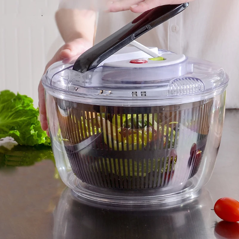 

Manual Fruit Vegetables Dehydrator Basket Dryer Cleaner Salad Lettuce Spinner Strainer Washer Fruits Kitchen Dehydrator Baskets